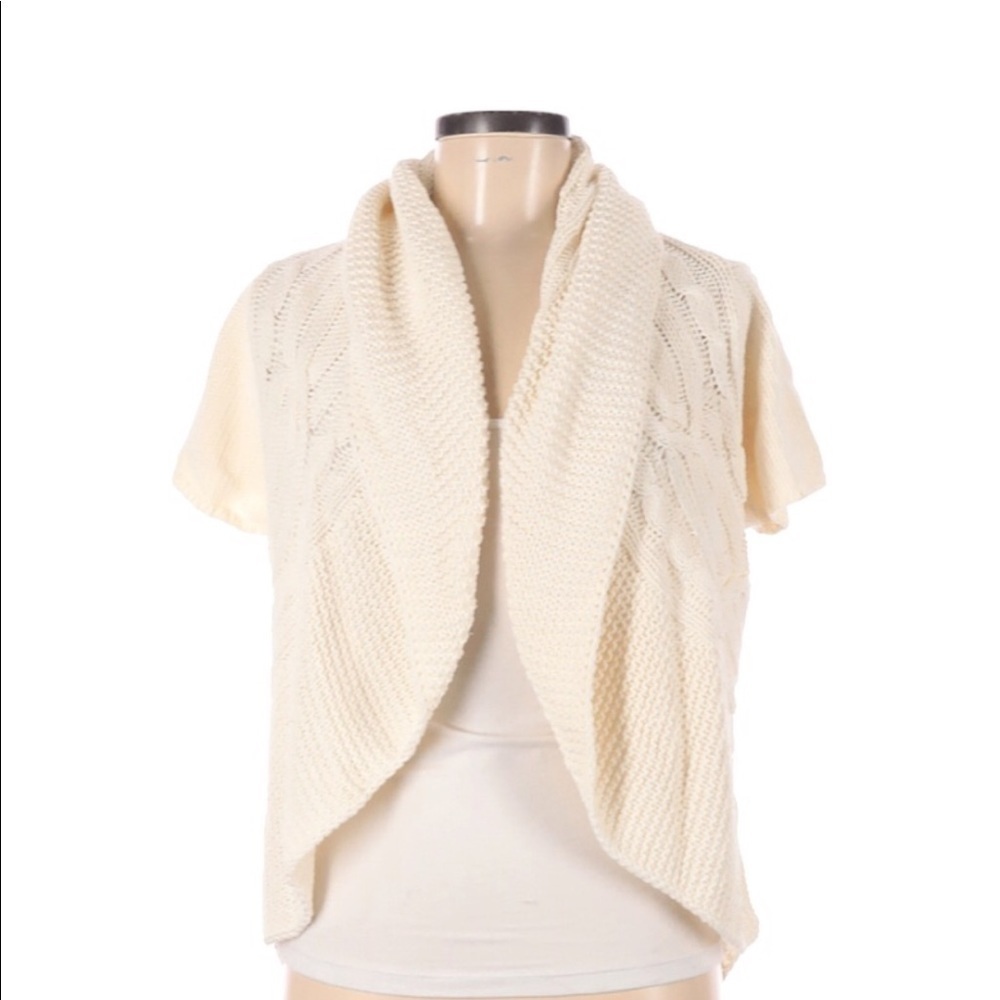 Express medium cream cotton thick cardigan